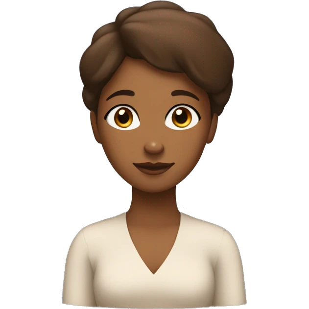 a brown girl with a speech bubble that says do you need that?  emoji