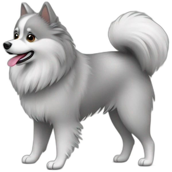 Gray spitz walking emoji