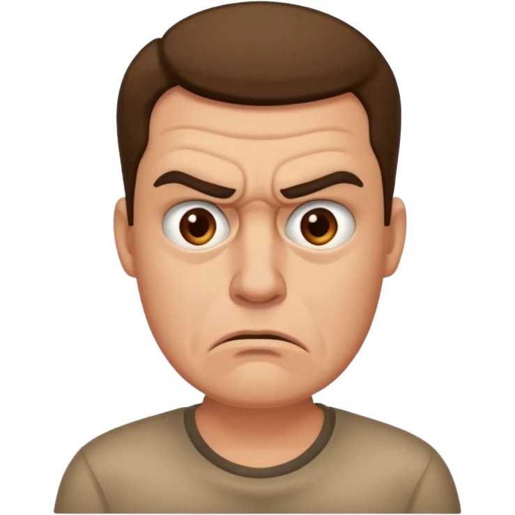 disgusted man, repulsed emoji