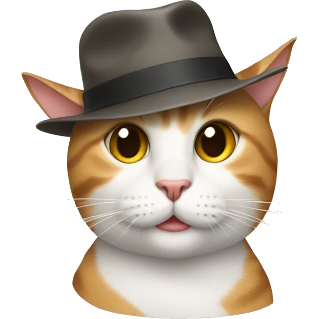 Cat wearing a hat emoji