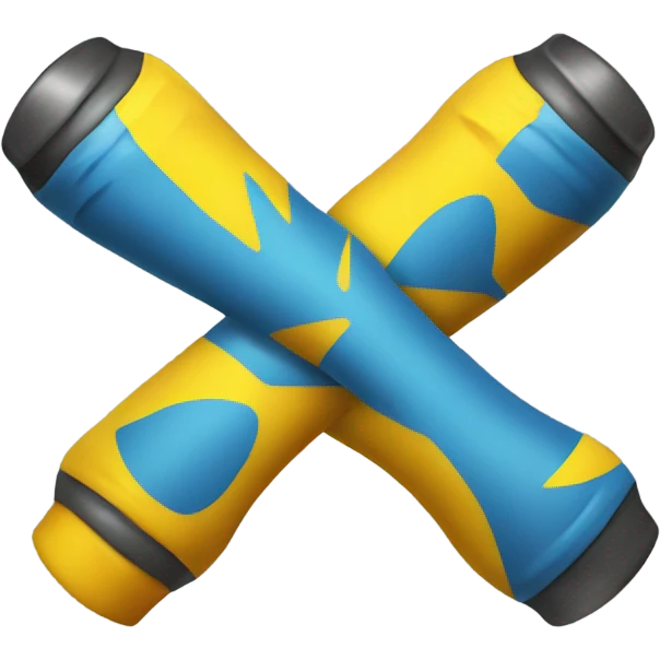 electric batons crossed over  emoji