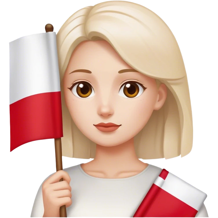 woman with Poland flag emoji