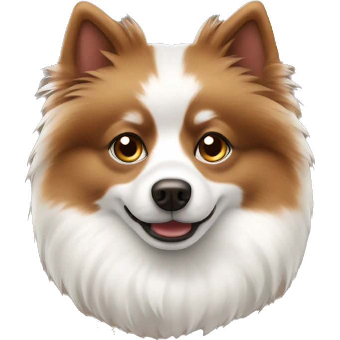 White and brown spitz emoji