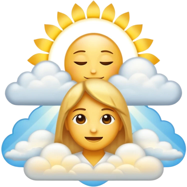 "Create a warm emoji representing morning spiritual awakening. Golden sunrise rays, soft light beams, peaceful clouds, or spiritual symbols like crosses, crescents, or light. No human figures - focus on light, warmth, and divine energy." emoji