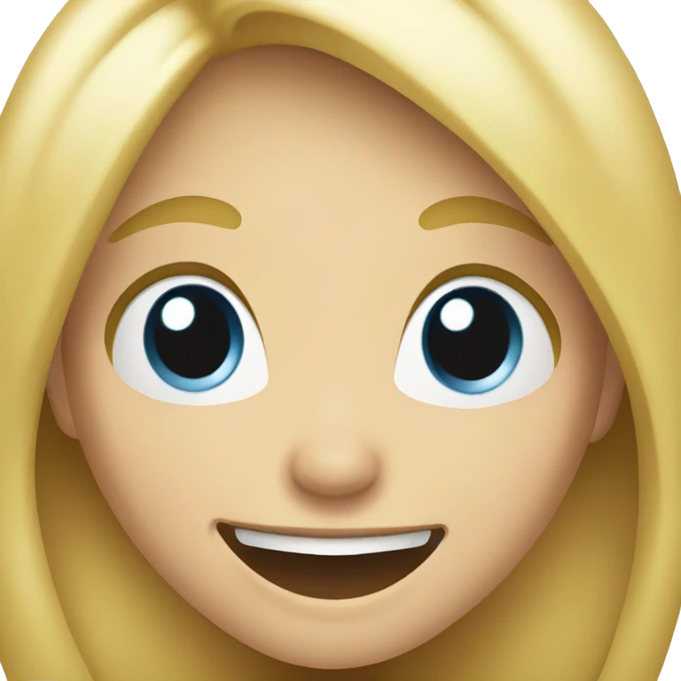 Blonde girl laughing  emoji
