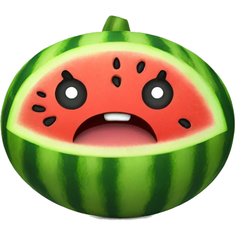 Angry watermelon  emoji