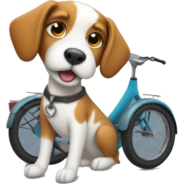 Dog in cargo bike emoji