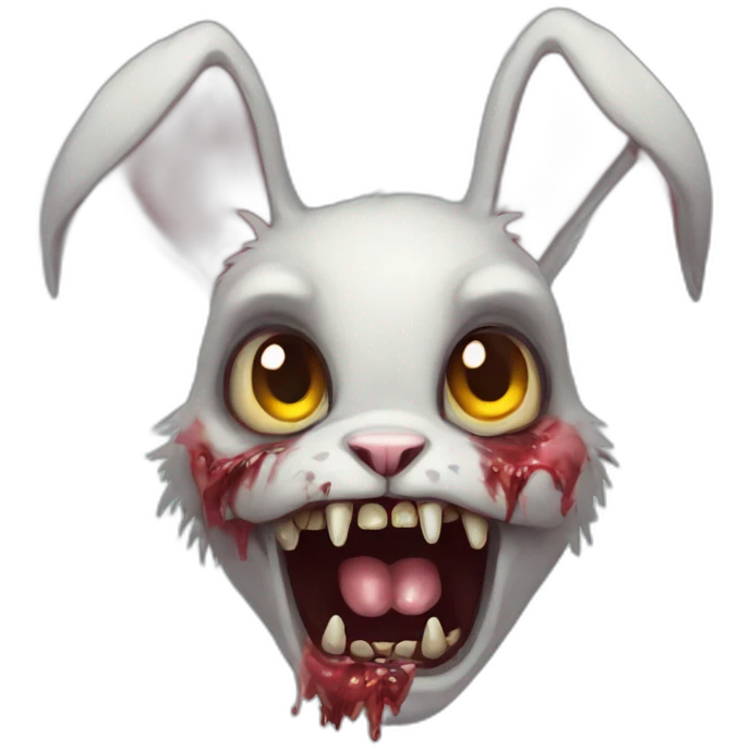 Zombie rabbit emoji