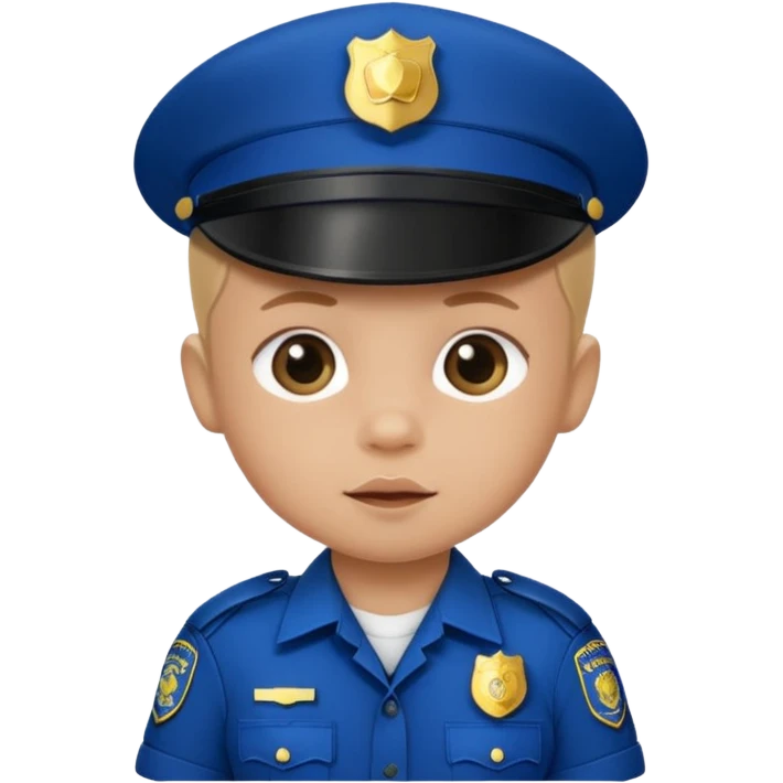 baby in police without cap emoji