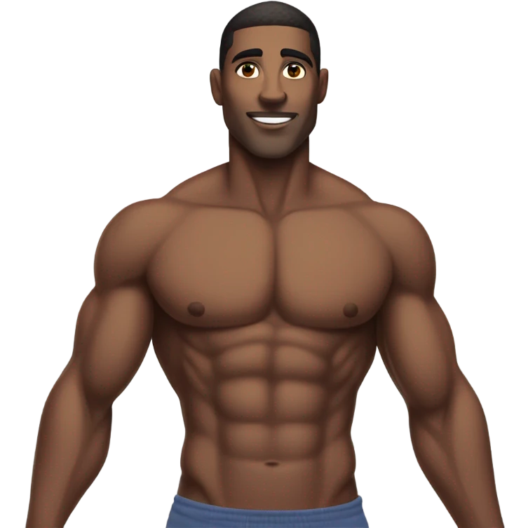 athetlic man shirtless emoji