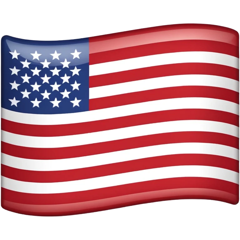 United States flag, Facebook emoji style, glossy effect, no text emoji