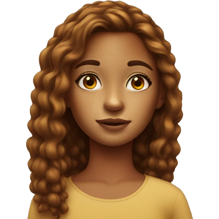 girl and freckles on her face emoji