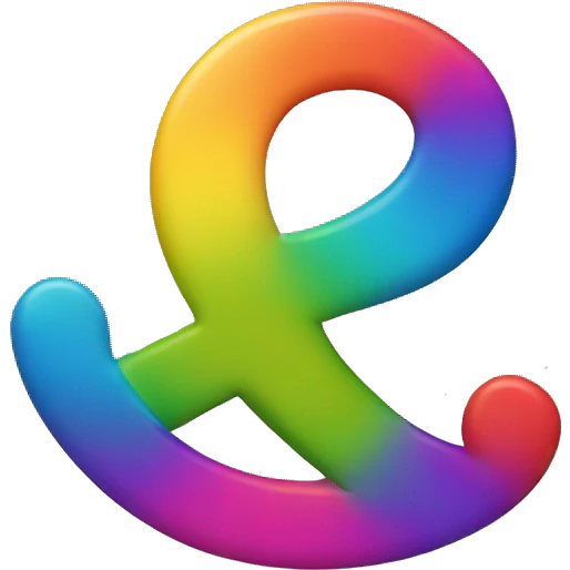 rainbow-colored ampersand emoji