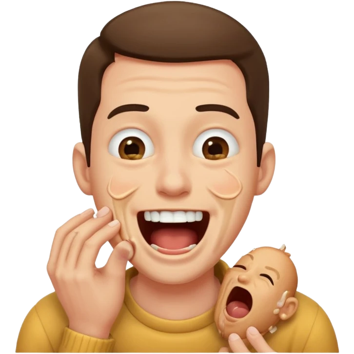 guy choking while laughing emoji