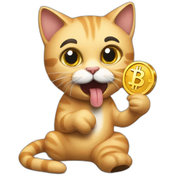 cat-eating-bitcoin emoji