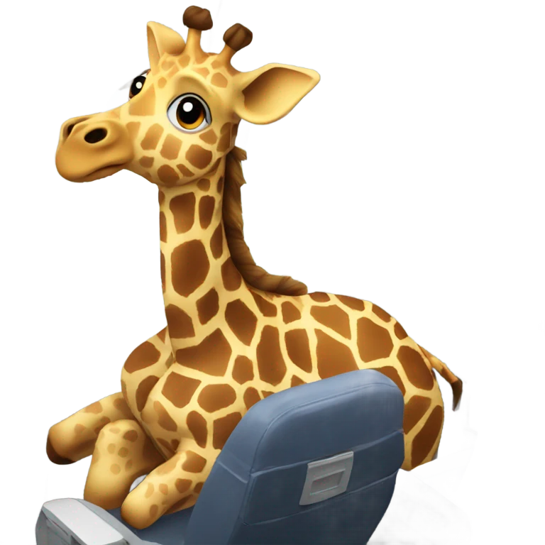 Giraffe on an airplane  emoji