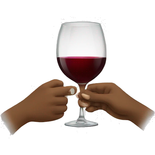 Hands sharing a wine glass emoji