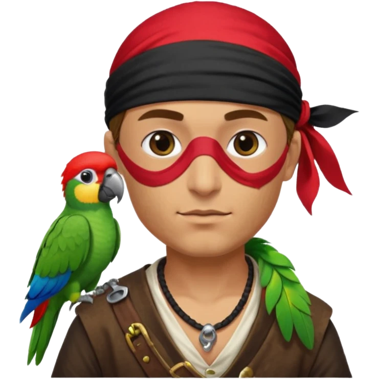 pirate and parrot emoji