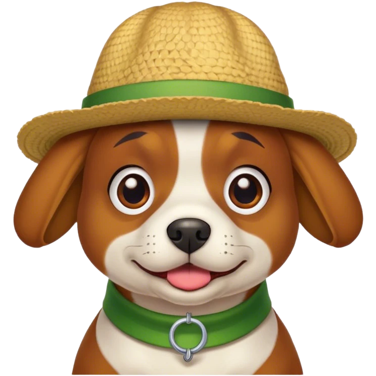 Dog with Pepe hat emoji
