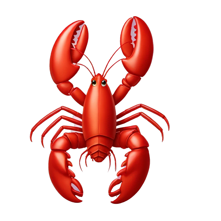 Lobster making a heart emoji