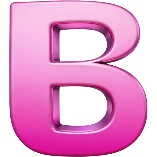 mix color pinks 3d letter p emoji