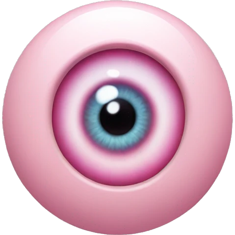 pastel pink evil eye emoji