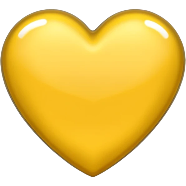 heart with a metallic yellow finish emoji