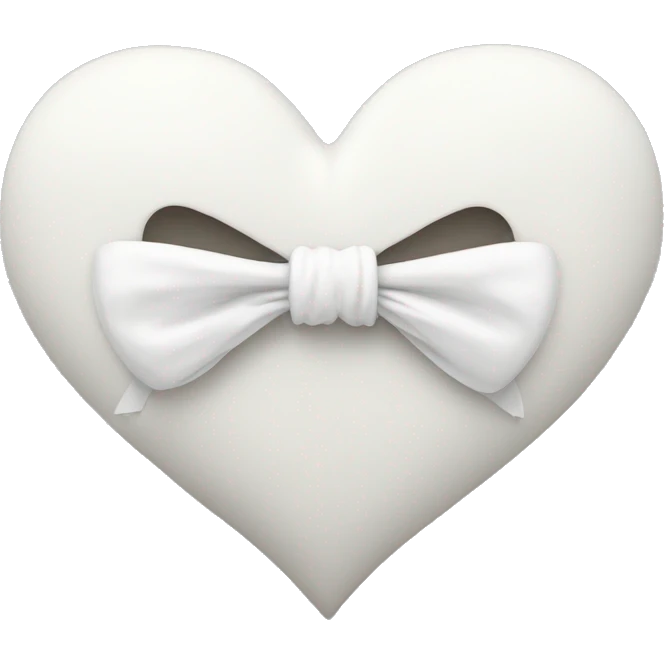white heart with bow emoji