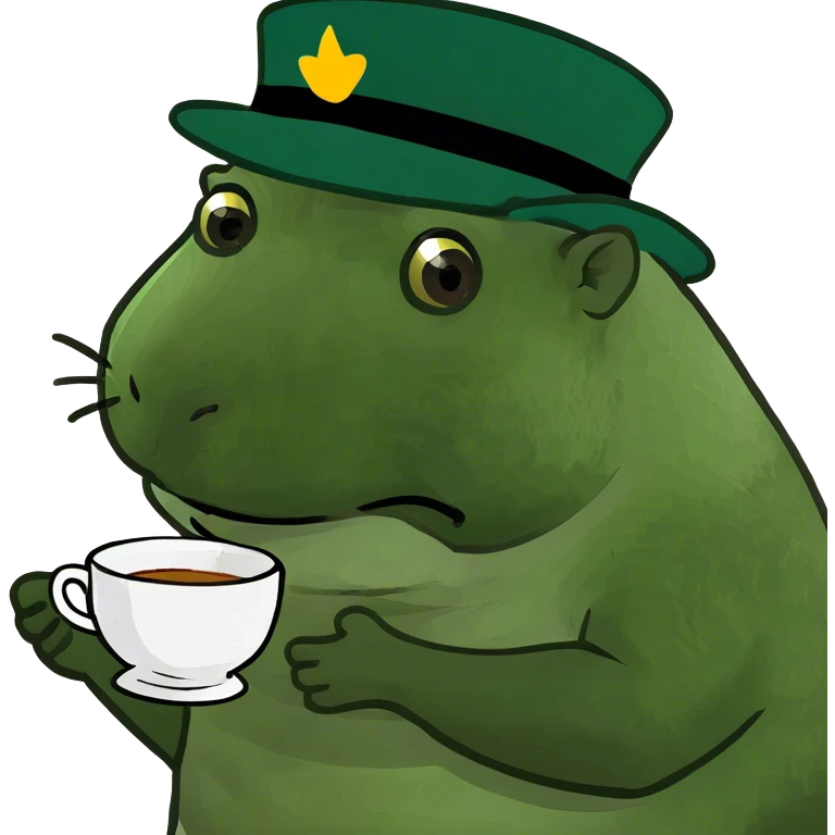 capybara drinking tea  emoji