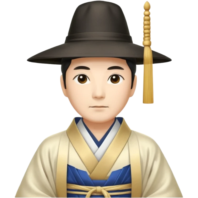 Japanese Court Lord Elegant noble in long robes with tall hat
 emoji