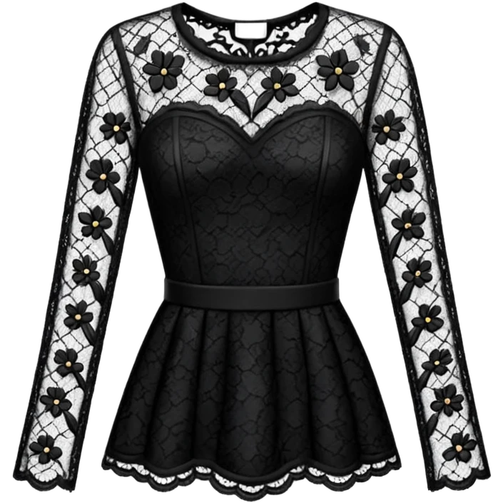 black Lace Clothing emoji