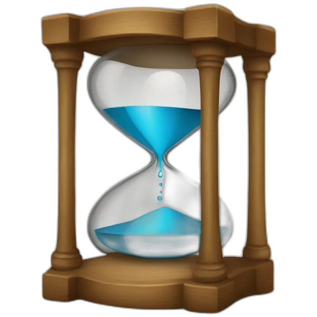 an hourglass emoji