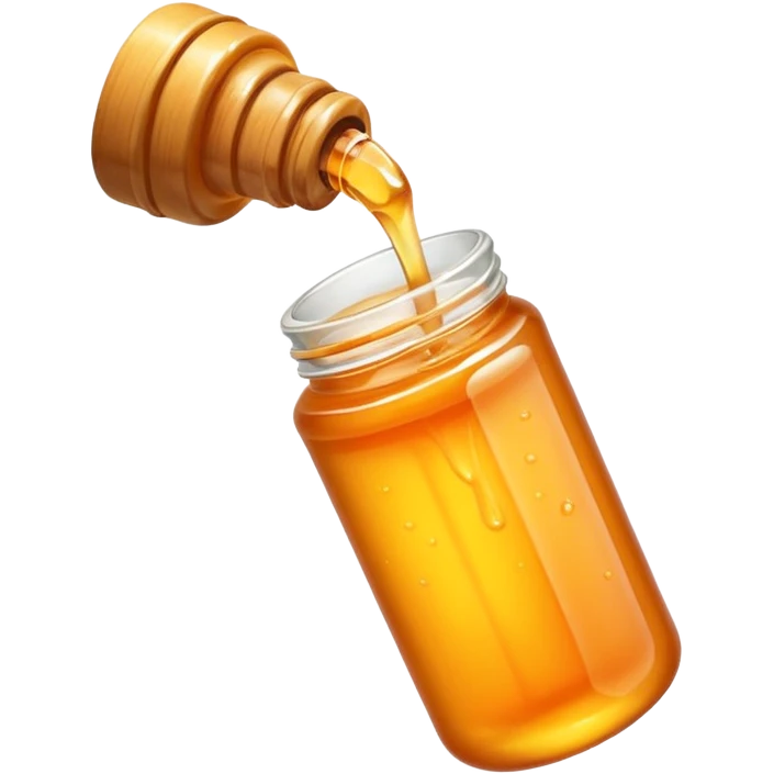 a tube with orange honey inside emoji