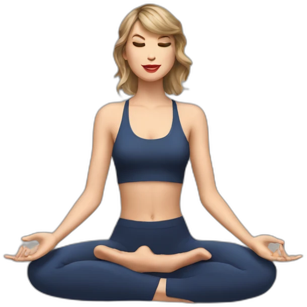 taylor swift doing yoga emoji