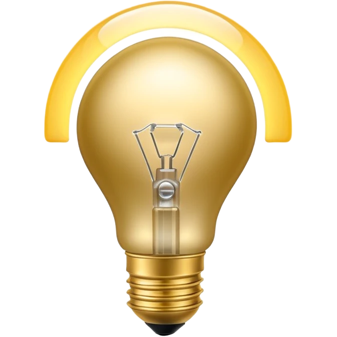 Smart Bulb gold emoji
