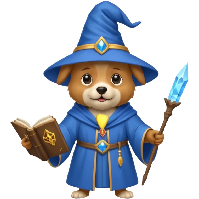 Dog wizard emoji