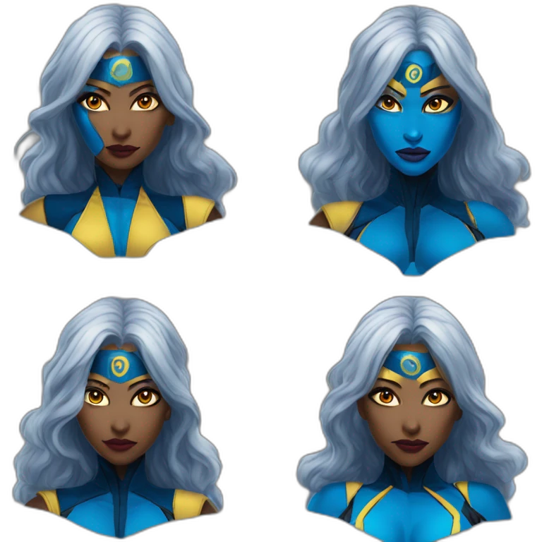 Xmen storm mystique fusion emoji