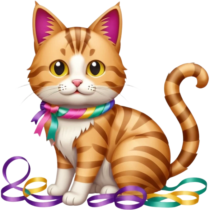 Cat tangled in streamers





 emoji