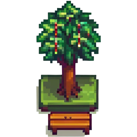 tiny simple city park icon with tree and bench, modern colors, minimal details, small size emoji