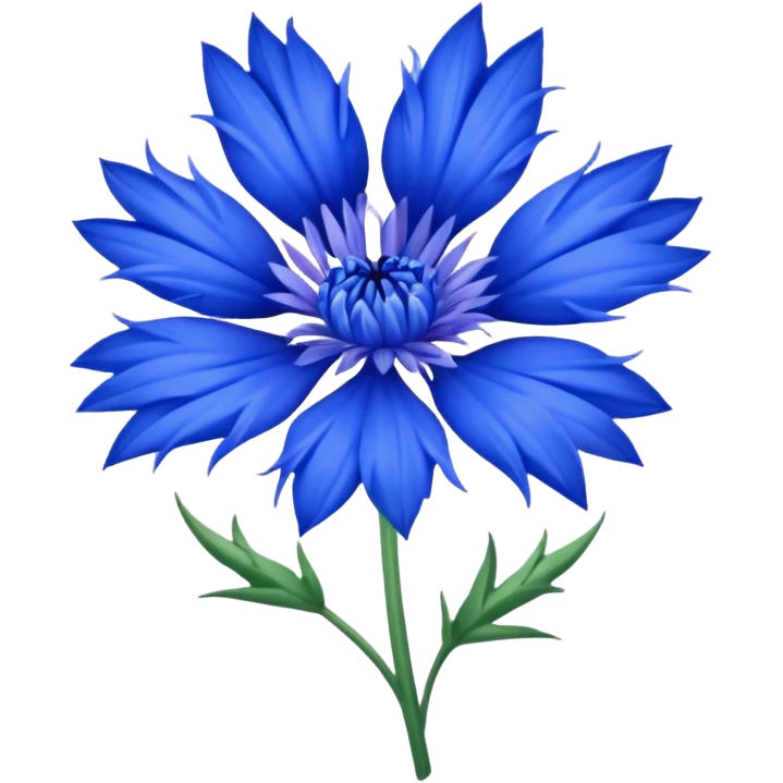 blue cornflower heart emoji emoji