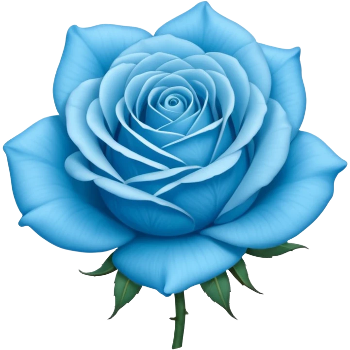 Sky blue rose  emoji