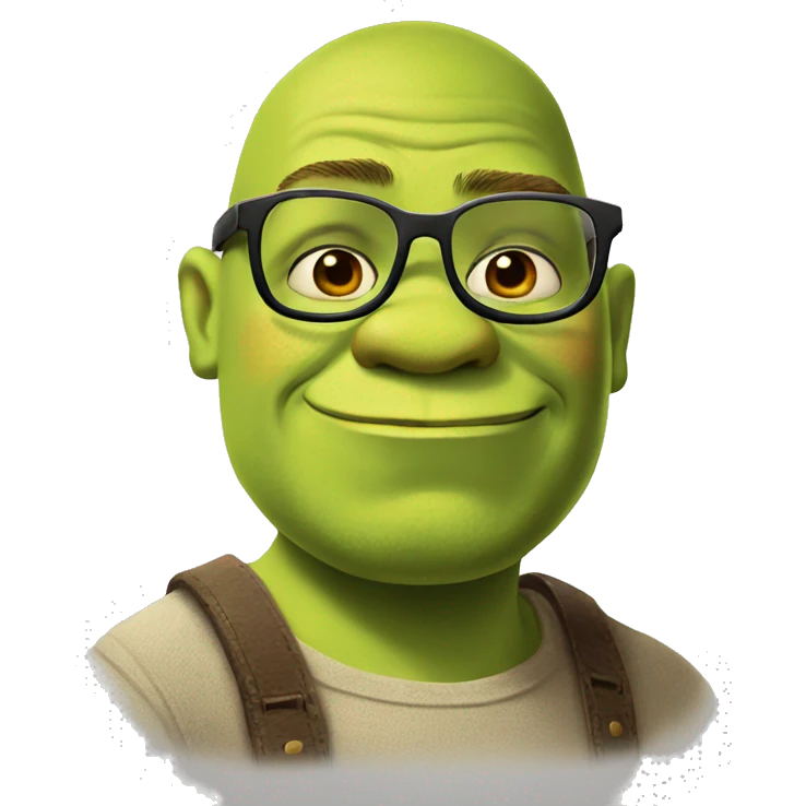 shrek with glasses  emoji