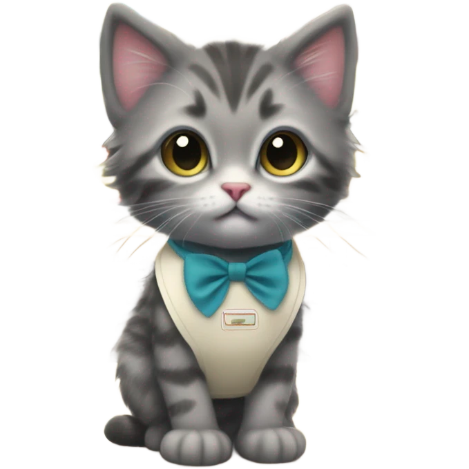 kitten working at grocery store  emoji