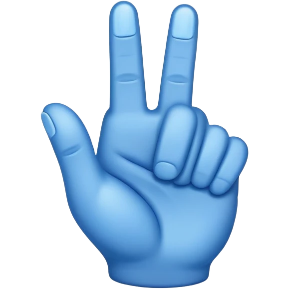 Blue middle finger  emoji