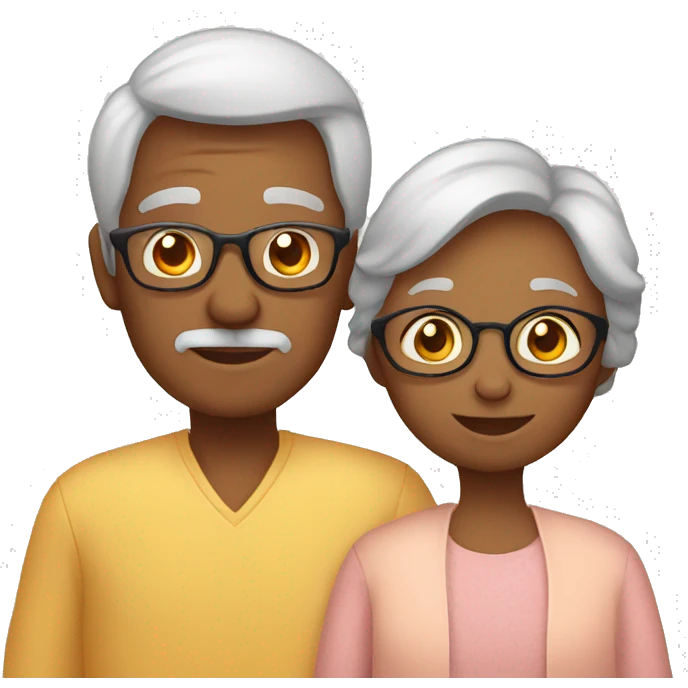grandparents and grandchild emoji
