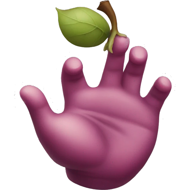 fig hand apple emoji  emoji