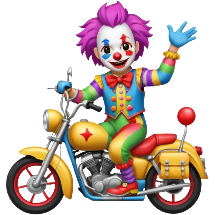 motorcycle-riding clown  emoji