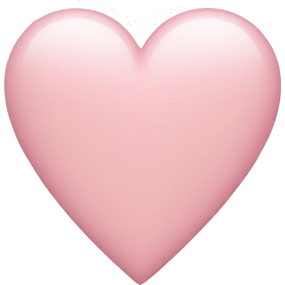 Soft pink heart emoji