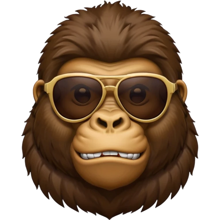 Gorilla wearing shoots sunglasses emoji