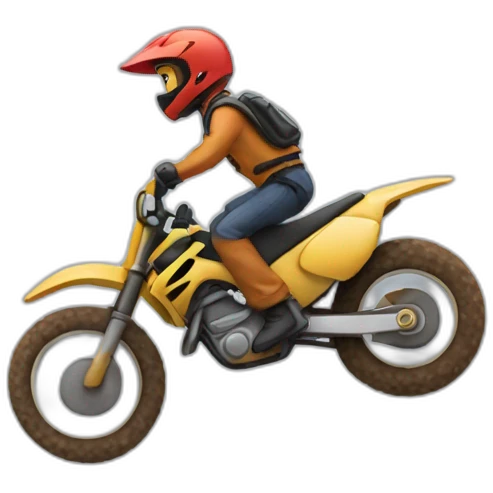 Person riding a dirt bike side profile emoji